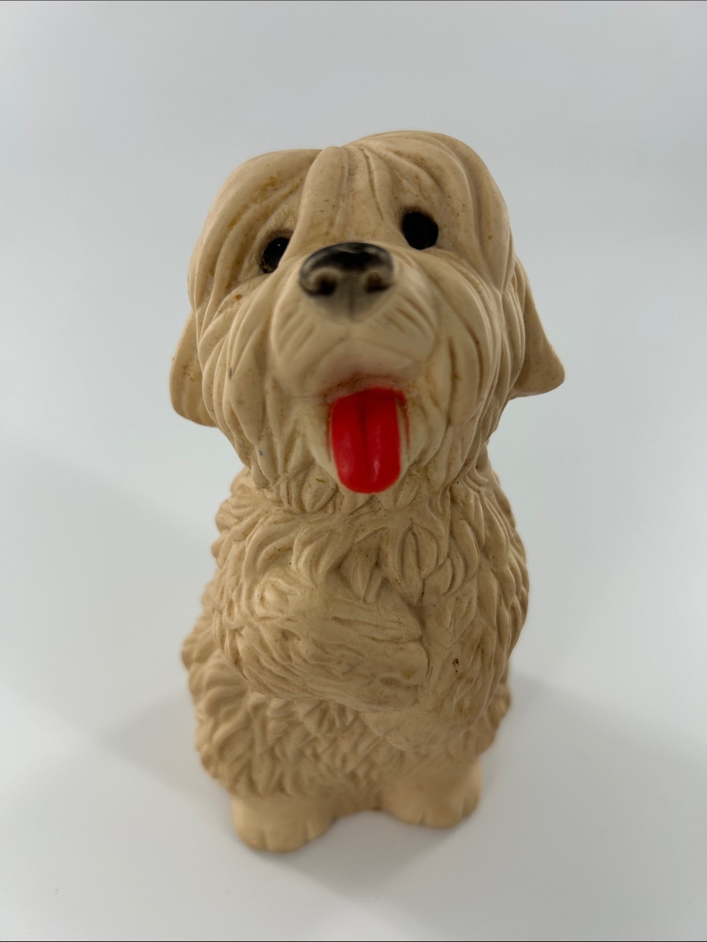 VTG Walt Disney Prod the Shaggy Dog Squeeze Toy Beige Rubber 1950s Collectible